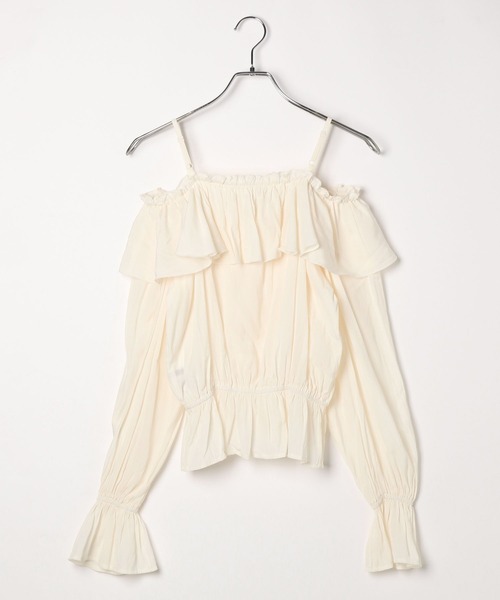 Heather（ヘザー）の「2WAYボリュームフリルブラウス　322068（シャツ/ブラウス・レディース・ピンク系その他/ブラック系その他/アイボリー/ブラック・FREE）」の5枚目の写真