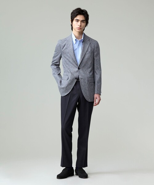 J.PRESS(ジェイプレス)の「【Peppin Merino Comfort】【ウォッシャブル可 / 折り目加工】バーズアイ スラックス / ノータック(スラックス・メンズ・ライトグレー系/グレー系・76/79/82/85/88/91/94)」の5枚目の写真