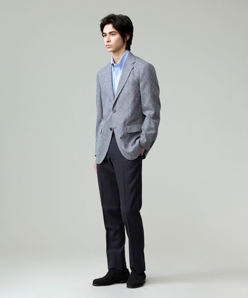 J.PRESS(ジェイプレス)の「【Peppin Merino Comfort】【ウォッシャブル可 / 折り目加工】バーズアイ スラックス / ノータック(スラックス・メンズ・ライトグレー系/グレー系・76/79/82/85/88/91/94)」の6枚目の写真