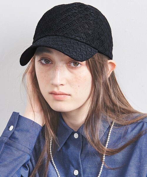UNITED ARROWS(ユナイテッドアローズ)の「レース キャップ UV(キャップ・レディース・オフホワイト/ネイビー・FREE)」の4枚目の写真