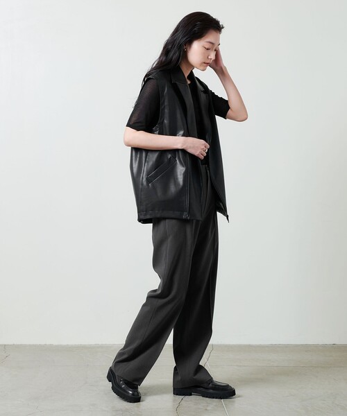 marw ユナイテッドアローズ　レザーベスト セール】＜MARW UNITED ARROWS＞レザーライク ベスト（ベスト