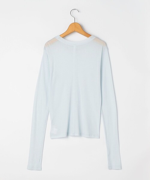 NOLLEY’S（ノーリーズ）の「MY STANDARD シアーロンT（Tシャツ/カットソー・レディース・ホワイト/ブラック/ネイビー/サックスブルー/キナリ・FREE）」の20枚目の写真