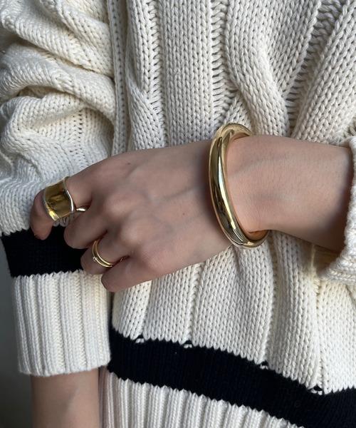 DouDou（ドゥドゥ）の「パイプバングル（ブレスレット・レディース・シルバー/ゴールド・FREE）」の5枚目の写真