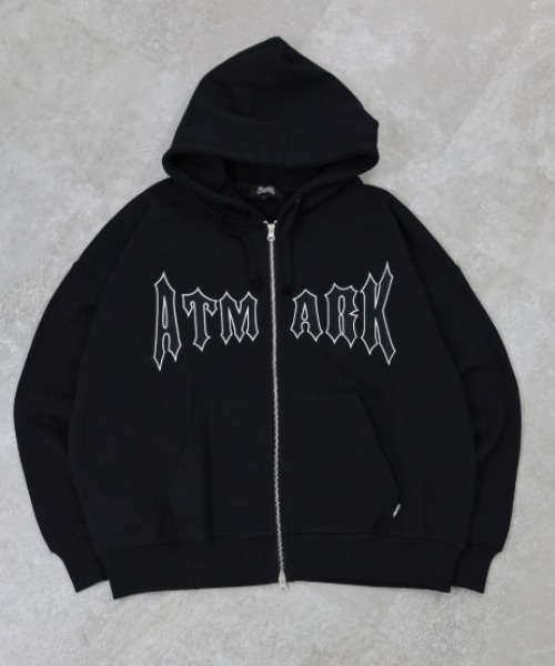 【入手困難モデル】ネイバーフッド オールドイングリッシュ ロゴ パーカー 炭黒L 2サイズ展開 / UNISEX 》オールドイングリッシュATMARKロゴ スウェット