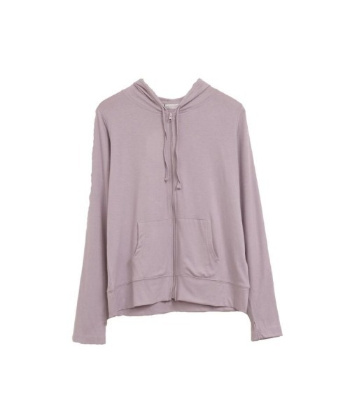 aquagarage（アクアガレージ）の「UV対策ジップアップパーカー（パーカー・レディース・イエロー/ベージュ/ブラック/アイボリー/ブルー/ラベンダー・L/M）」の7枚目の写真