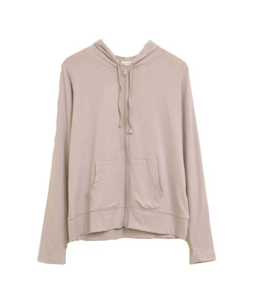 aquagarage（アクアガレージ）の「UV対策ジップアップパーカー（パーカー・レディース・イエロー/ベージュ/ブラック/アイボリー/ブルー/ラベンダー・L/M）」の9枚目の写真