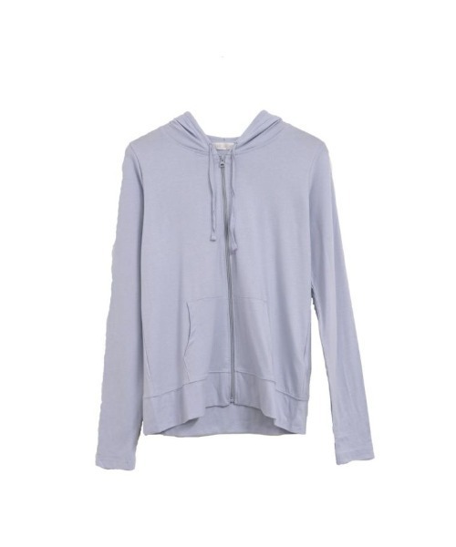 aquagarage（アクアガレージ）の「UV対策ジップアップパーカー（パーカー・レディース・イエロー/ベージュ/ブラック/アイボリー/ブルー/ラベンダー・L/M）」の10枚目の写真