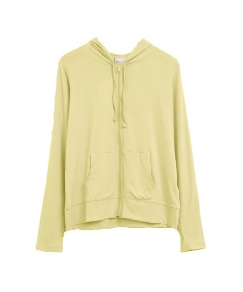 aquagarage（アクアガレージ）の「UV対策ジップアップパーカー（パーカー・レディース・イエロー/ベージュ/ブラック/アイボリー/ブルー/ラベンダー・L/M）」の11枚目の写真