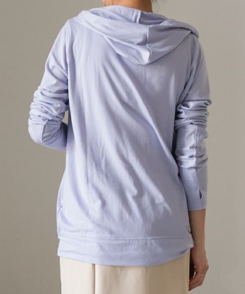 aquagarage（アクアガレージ）の「UV対策ジップアップパーカー（パーカー・レディース・イエロー/ベージュ/ブラック/アイボリー/ブルー/ラベンダー・L/M）」の18枚目の写真