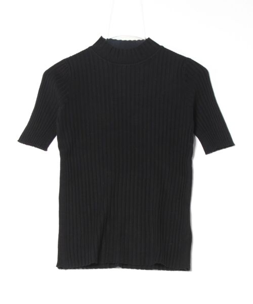 Asterellivi(アステレリビ)の「オフィスカジュアルでも使える 5分袖 キレイめ プチハイ リブニット(Tシャツ/カットソー・レディース・グリーン/ダークベージュ/イエロー/ブルー/ブラック/ホワイト・FREE)」の10枚目の写真