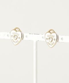 GUESS AMORE 14MM HEART STUDS アクセサリー ピアス