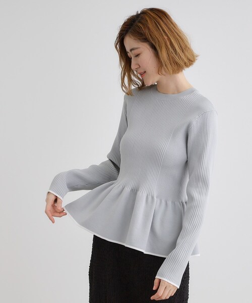 grove(グローブ)の「前後2WAYペプラムカーディガン(ニット/セーター・レディース・ブラック系4/ライトグレー系4/アイボリー系4・01/02/03/04/05)」の13枚目の写真