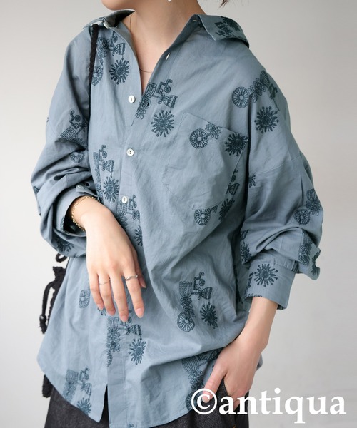 インド綿刺繍シャツ（シャツ/ブラウス）｜antiqua（アンティカ
