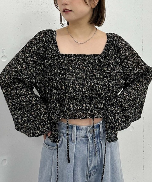 archives（アルシーヴ）の「花柄アソート楊柳ブラウスアンサンブル（シャツ/ブラウス・レディース・オフホワイト/ピンク/ブラック/アイボリー・MEDIUM）」の3枚目の写真