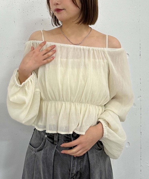 archives（アルシーヴ）の「花柄アソート楊柳ブラウスアンサンブル（シャツ/ブラウス・レディース・オフホワイト/ピンク/ブラック/アイボリー・MEDIUM）」の10枚目の写真