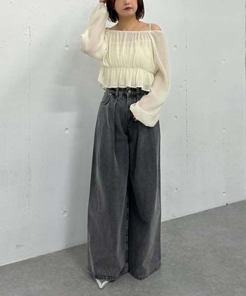 archives（アルシーヴ）の「花柄アソート楊柳ブラウスアンサンブル（シャツ/ブラウス・レディース・オフホワイト/ピンク/ブラック/アイボリー・MEDIUM）」の12枚目の写真