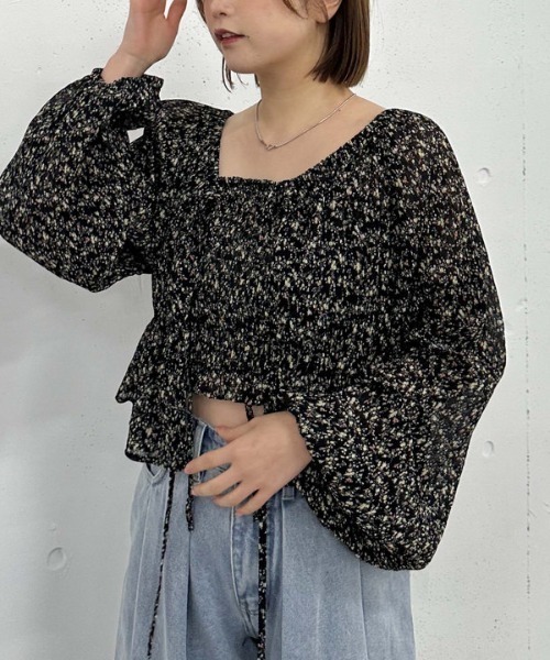 archives（アルシーヴ）の「花柄アソート楊柳ブラウスアンサンブル（シャツ/ブラウス・レディース・オフホワイト/ピンク/ブラック/アイボリー・MEDIUM）」の15枚目の写真