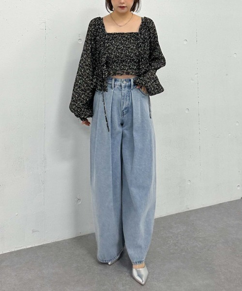 archives（アルシーヴ）の「花柄アソート楊柳ブラウスアンサンブル（シャツ/ブラウス・レディース・オフホワイト/ピンク/ブラック/アイボリー・MEDIUM）」の17枚目の写真