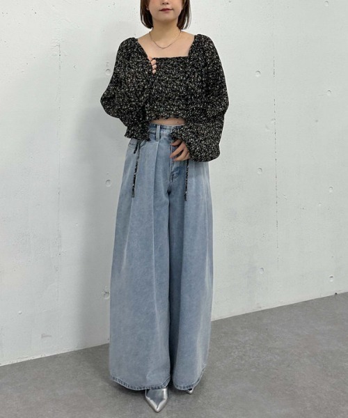 archives（アルシーヴ）の「花柄アソート楊柳ブラウスアンサンブル（シャツ/ブラウス・レディース・オフホワイト/ピンク/ブラック/アイボリー・MEDIUM）」の18枚目の写真