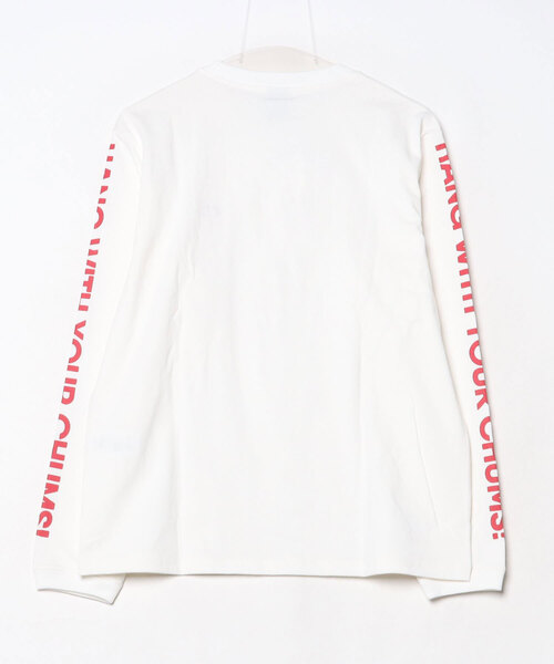 CHUMS（チャムス）の「【WEB限定】[CHUMS/チャムス] 袖プリント ロングスリーブＴシャツ（Tシャツ/カットソー・レディース・ホワイト/ブラック/グレイッシュベージュ・M/L/XL）」の18枚目の写真