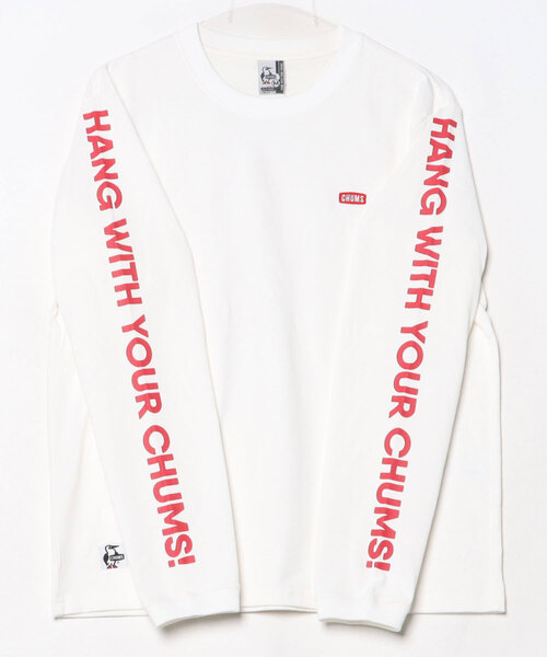 CHUMS（チャムス）の「【WEB限定】[CHUMS/チャムス] 袖プリント ロングスリーブＴシャツ（Tシャツ/カットソー・レディース・ホワイト/ブラック/グレイッシュベージュ・M/L/XL）」の19枚目の写真
