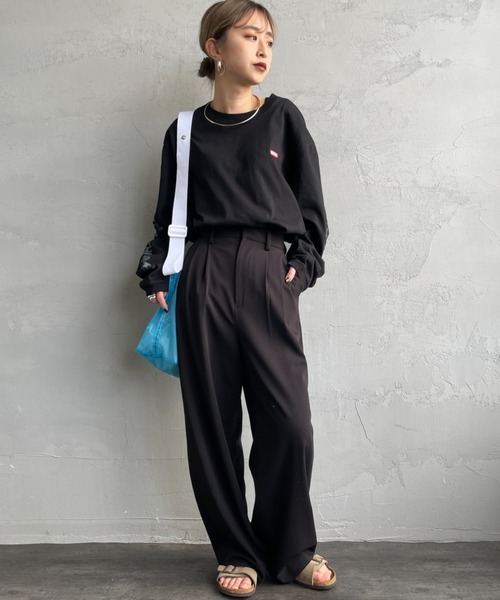 CHUMS（チャムス）の「【WEB限定】[CHUMS/チャムス] 袖プリント ロングスリーブＴシャツ（Tシャツ/カットソー・レディース・ホワイト/ブラック/グレイッシュベージュ・M/L/XL）」の21枚目の写真