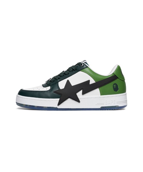 美中品☆A BATHING APE Bapesta グリーン US8.5 BAPE STA #1（スニーカー）｜A BATHING APE（アベイシングエイプ