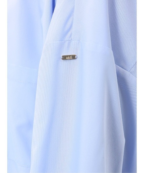 m.f.editorial（エムエフエディトリアル）の「【ウォッシャブル】m.f.エディトリアル レディース レギュラーカラー 長袖コクーンブラウス（シャツ/ブラウス・レディース・ホワイト/ブルー/ブラック×ホワイト・MEDIUM/LARGE）」の19枚目の写真