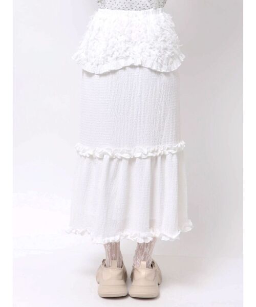 merry jenny（メリージェニー）の「ガーターフリルスカート（スカート・レディース・アイボリー/オフホワイト・FREE）」の5枚目の写真