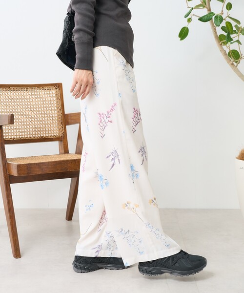 花柄　ハイウエストパンツ 即納】ハイウエスト花柄デニムパンツ – ESICA