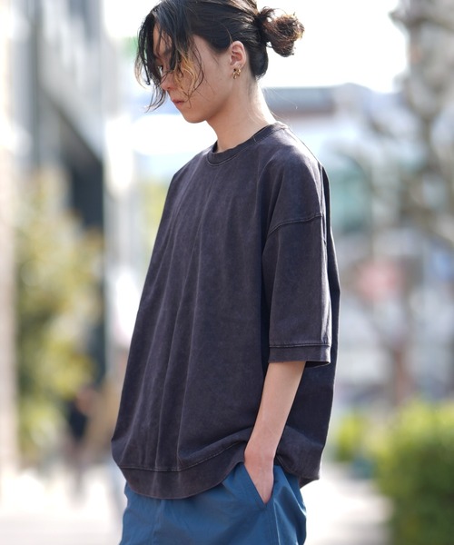 FIEVOLE(フィエボーレ)の「FIEVOLE フィエボーレ オーバーサイズ ピグメント TEE Tシャツ(Tシャツ/カットソー・メンズ・ブラック/ダークブラウン・MEDIUM/LARGE)」の13枚目の写真