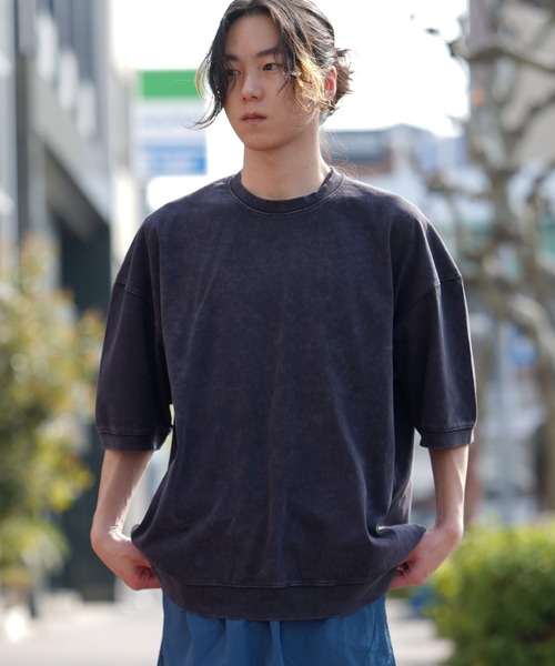 FIEVOLE(フィエボーレ)の「FIEVOLE フィエボーレ オーバーサイズ ピグメント TEE Tシャツ(Tシャツ/カットソー・メンズ・ブラック/ダークブラウン・MEDIUM/LARGE)」の14枚目の写真