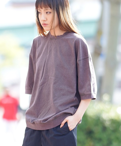 FIEVOLE(フィエボーレ)の「FIEVOLE フィエボーレ オーバーサイズ ピグメント TEE Tシャツ(Tシャツ/カットソー・メンズ・ブラック/ダークブラウン・MEDIUM/LARGE)」の22枚目の写真