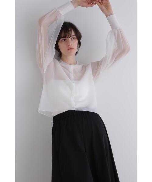 美品【LE PHIL】ルフィル フォックス混ニットカーディガン 新品試着のみ】LE PHIL ルフィル フォックス混ニット
