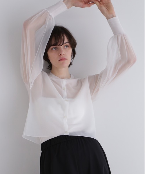 【C74】美品 LE PHIL シアーカーデブラウス ◇シアーニットカーディガン（カーディガン/ボレロ）｜LE PHIL