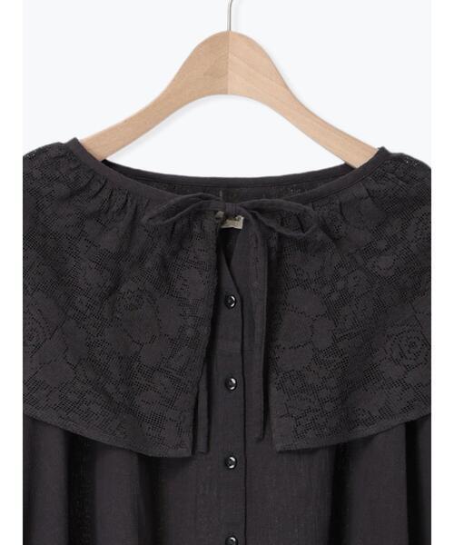 Samansa Mos2（サマンサ モスモス）の「オーバーレース襟ブラウス（シャツ/ブラウス・レディース・グレー/キナリ/チャコールグレー・F）」の22枚目の写真