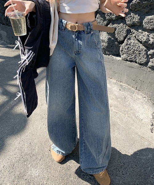 アメリカンレトロワイドデニムパンツ（デニムパンツ）｜Vipoa