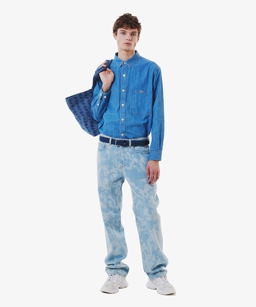 LACOSTE（ラコステ）の「ヘザーカラーストレッチメッシュベルト（ベルト・メンズ・ブラック/ネイビー・FREE）」の9枚目の写真