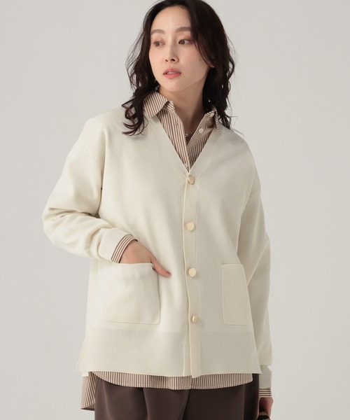 WEB限定カラー＞もっちり立体オーバーカーディガン/327462