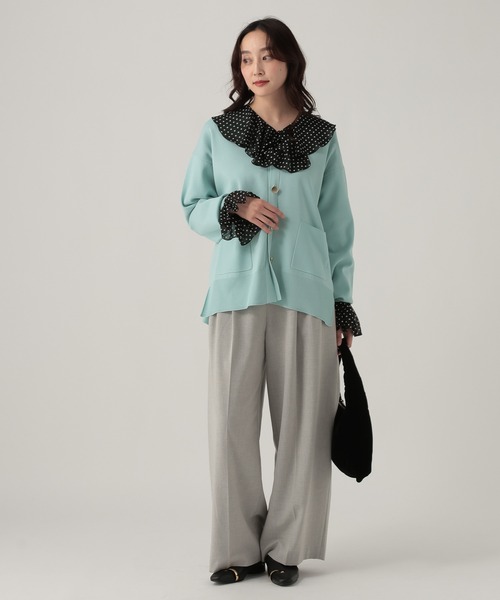 Elura（エルーラ）の「＜WEB限定カラー＞もっちり立体オーバーカーディガン/327462（カーディガン/ボレロ・レディース・ブルー/ネイビー/オフホワイト/ライトピンク/ライトイエロー/ライトグレー/ブラウン系その他/ブラック/ピンク/ダークブラウン/ロイヤルブルー/ライトブルー/レッド/ミント・FREE）」の19枚目の写真