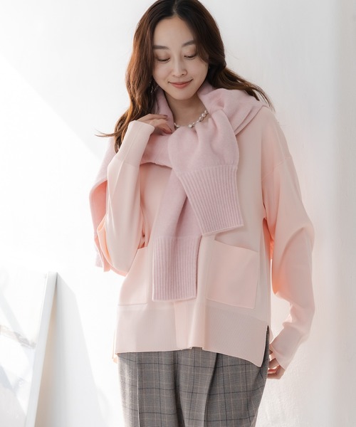 WEB限定カラー＞もっちり立体オーバーカーディガン/327462