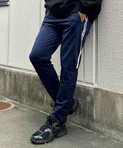 SKKONE（スコーネ）の「【Nylaus】速乾 ストレッチ イージージョガーパンツ ストレッチパンツ ロングパンツ トップサイドライン（その他パンツ・メンズ・ネイビー/杢グレー/ブラック/チャコール・LL/L/M）」の4枚目の写真