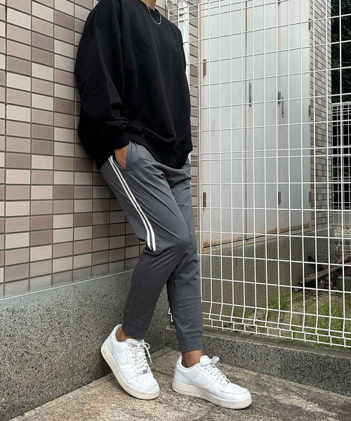 SKKONE（スコーネ）の「【Nylaus】速乾 ストレッチ イージージョガーパンツ ストレッチパンツ ロングパンツ トップサイドライン（その他パンツ・メンズ・ネイビー/杢グレー/ブラック/チャコール・LL/L/M）」の19枚目の写真