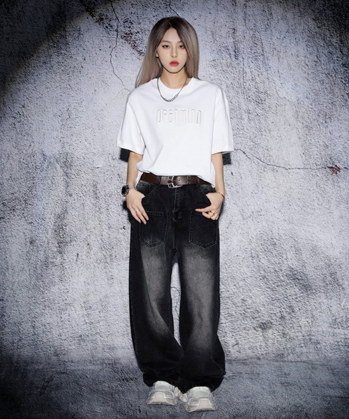 EFFECTION(エフェクション)の「EFFECTION // vintage wash 6pocket wide straight denim pants〈ヴィンテージウォッシュ加工 6ポケット ワイド ストレート デニム パンツ〉(デニムパンツ・メンズ・ブルー系その他/ブルー系その他2/ブラック系その他・MEDIUM/LARGE/X-LARGE)」の9枚目の写真
