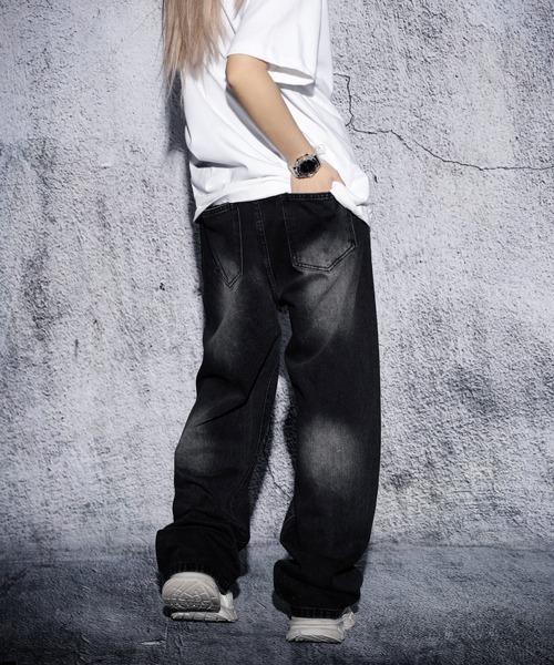 EFFECTION(エフェクション)の「EFFECTION // vintage wash 6pocket wide straight denim pants〈ヴィンテージウォッシュ加工 6ポケット ワイド ストレート デニム パンツ〉(デニムパンツ・メンズ・ブルー系その他/ブルー系その他2/ブラック系その他・MEDIUM/LARGE/X-LARGE)」の16枚目の写真