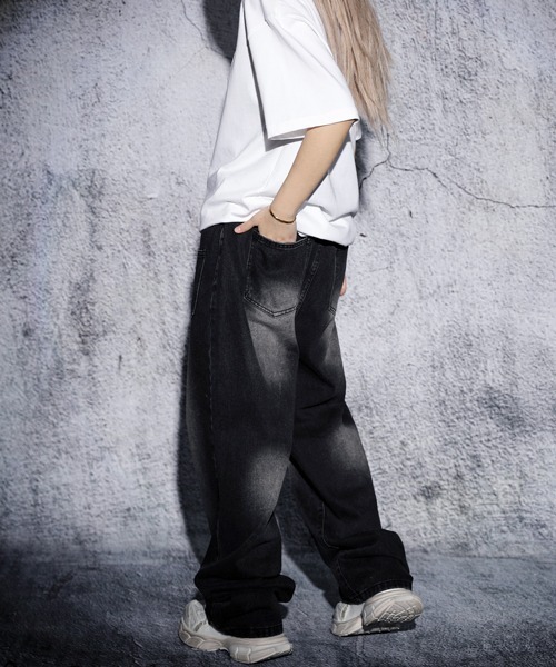 EFFECTION(エフェクション)の「EFFECTION // vintage wash 6pocket wide straight denim pants〈ヴィンテージウォッシュ加工 6ポケット ワイド ストレート デニム パンツ〉(デニムパンツ・メンズ・ブルー系その他/ブルー系その他2/ブラック系その他・MEDIUM/LARGE/X-LARGE)」の15枚目の写真