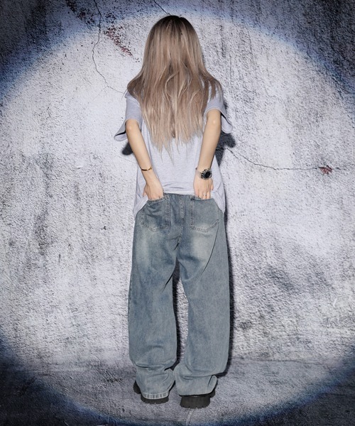 EFFECTION(エフェクション)の「EFFECTION // vintage wash 6pocket wide straight denim pants〈ヴィンテージウォッシュ加工 6ポケット ワイド ストレート デニム パンツ〉(デニムパンツ・メンズ・ブルー系その他/ブルー系その他2/ブラック系その他・MEDIUM/LARGE/X-LARGE)」の21枚目の写真