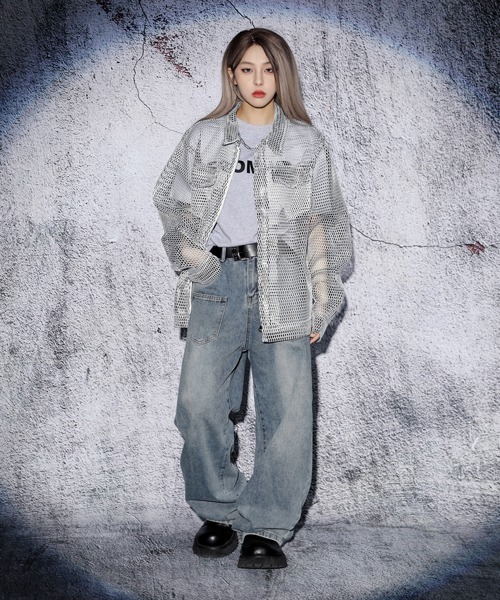 EFFECTION(エフェクション)の「EFFECTION // vintage wash 6pocket wide straight denim pants〈ヴィンテージウォッシュ加工 6ポケット ワイド ストレート デニム パンツ〉(デニムパンツ・メンズ・ブルー系その他/ブルー系その他2/ブラック系その他・MEDIUM/LARGE/X-LARGE)」の19枚目の写真