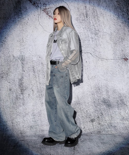 EFFECTION(エフェクション)の「EFFECTION // vintage wash 6pocket wide straight denim pants〈ヴィンテージウォッシュ加工 6ポケット ワイド ストレート デニム パンツ〉(デニムパンツ・メンズ・ブルー系その他/ブルー系その他2/ブラック系その他・MEDIUM/LARGE/X-LARGE)」の18枚目の写真