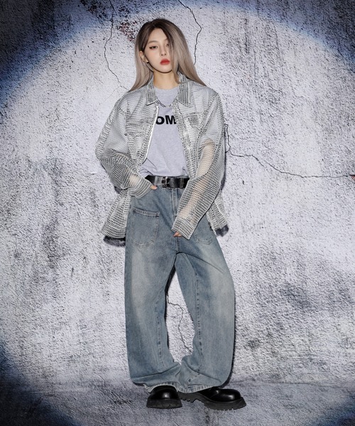 EFFECTION(エフェクション)の「EFFECTION // vintage wash 6pocket wide straight denim pants〈ヴィンテージウォッシュ加工 6ポケット ワイド ストレート デニム パンツ〉(デニムパンツ・メンズ・ブルー系その他/ブルー系その他2/ブラック系その他・MEDIUM/LARGE/X-LARGE)」の17枚目の写真